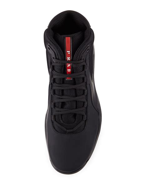 prada americas cup black high top men& 39|prada america's cup shoes stockx.